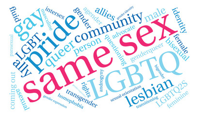 Fototapeta premium Same Sex Word Cloud