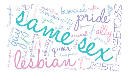 Same Sex Word Cloud