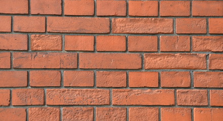 Background of red  brick wall texture 