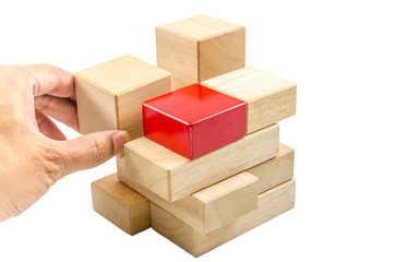 wooden brick building