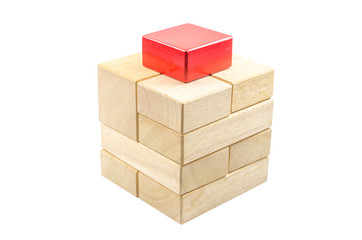 wooden brick building