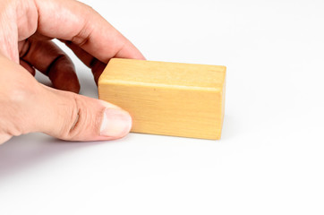 wooden rectangle block