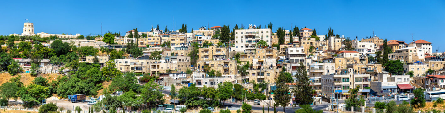View of Arab neighborhoods in Jerusalem