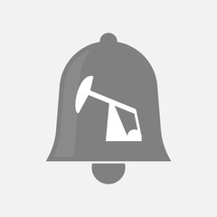 Isolated bell icon with a horsehead pump