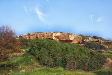 Fototapeta premium Ancient ruins in the Archaeological Park of Paphos, Cyprus