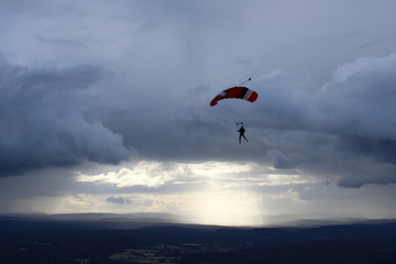 Funjump skydiving from 1200 ft over Norway