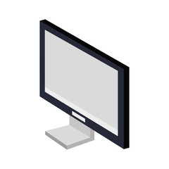 flat design computer monitor icon vector illustration