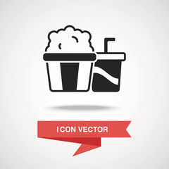 popcorn and soda icon