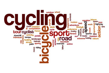 Cycling word cloud concept