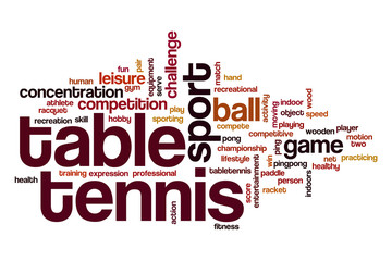 Table tennis word cloud concept