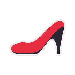 heel shoe fashion cloth icon. Shopping commerce concept. Isolated and flat illustration. Vector graphic