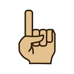 hand finger gesture palm icon. Isolated and flat illustration. Vector graphic