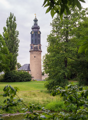 Weimar UNESCO castle schloss municipal house park tree view Ilm river Thuringia Germany