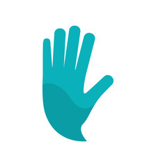 hand finger gesture palm icon. Isolated and flat illustration. Vector graphic