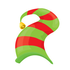 christmas elf hat. vector illustration