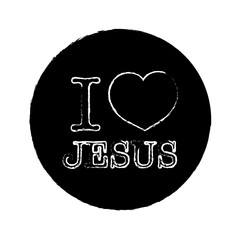 Naklejki  kocham Jezusa, czcionka ze znakami, naklejkami i tagami