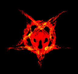 Satanic goats head