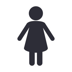 flat design faceless woman icon vector illustration