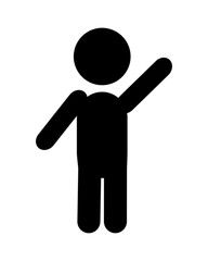 flat design man pictogram icon vector illustration