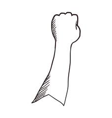 fist hand finger gesture palm icon. Isolated and flat illustration. Vector graphic