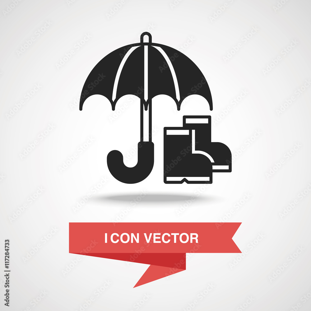 Wall mural umbrella icon