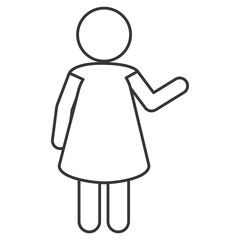 flat design faceless woman icon vector illustration