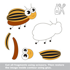 Paper kid game. Easy application for kids with Potato pest.