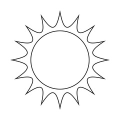 sun vector symbol icon design. illustration isolated on white ba