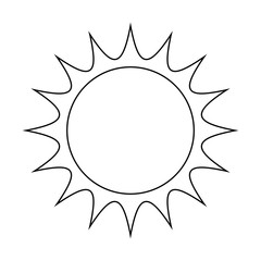 sun vector symbol icon design. illustration isolated on white ba