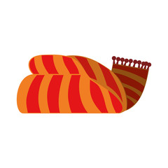 Scarf cloth fashion winter cold icon. Isolated and flat illustration. Vector graphic
