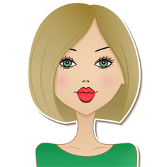 ute vector girl avatar icon.