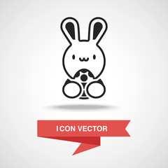 Easter bunny icon