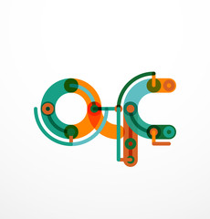 Colorful funny cartoon letter icon