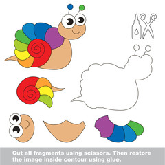 Paper kid game. Easy application for kids with Snail.