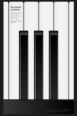 The World of Music Poster Vector Illustration