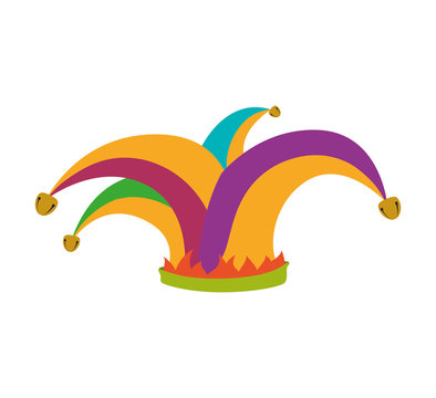 hat arlequin carnival celebration icon. Festival concept.  Isolated and flat illustration. Vector graphic