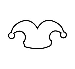 hat arlequin carnival celebration icon. Festival concept.  Isolated and flat illustration. Vector graphic