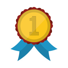 flat design award badge icon vector illustration