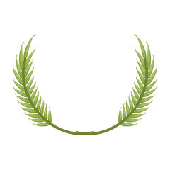 Obraz premium flat design laurel wreath icon vector illustration