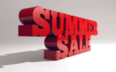 summer sale 3d text