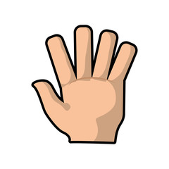 hand human gesture fingers palm icon. Isolated and flat illustration. Vector graphic