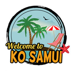 Welcome to Ko Samui stamp