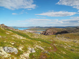 clouds and sky over the tundra in the north of Russia