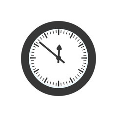 clock circle time traditional icon. Isolated and flat illustration. Vector graphic