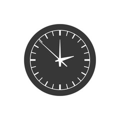 clock circle time traditional icon. Isolated and flat illustration. Vector graphic