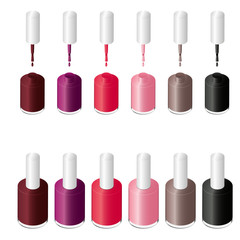 Obraz premium Isometric Nail Polish in the package. Glamorous