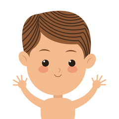 flat design baby jesus icon vector illustration