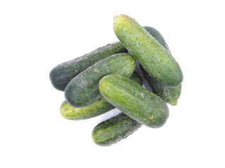 cucumbers on white background