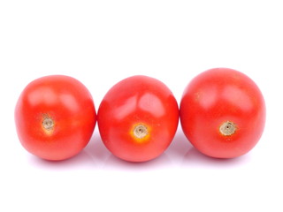 tomatoes on white background