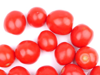 tomatoes on white background